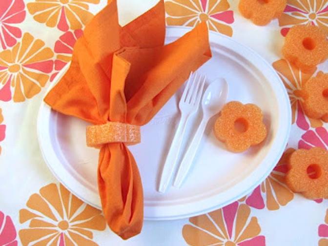 What about using cut out pool noodles as stylish napkin holders?