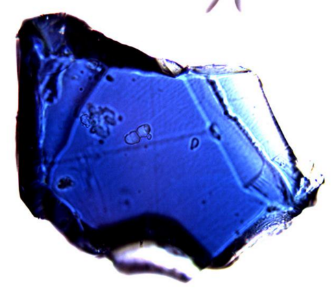 Ringwoodite is a blue mineral that naturally occurs 440 miles within the Earth's mantle.