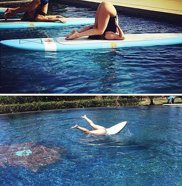 #1 Lady Gaga And I Progressing Nicely At Paddle Board Yoga