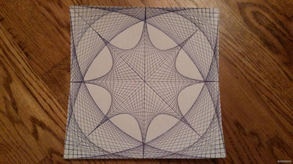A drawing created with the help of straight lines