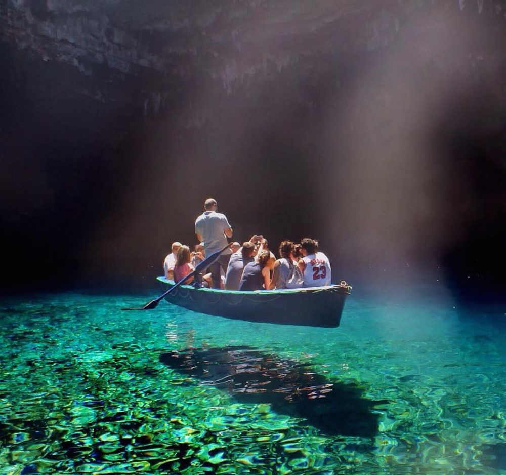 The cleanest water in the world, Melissani Lake, Greece