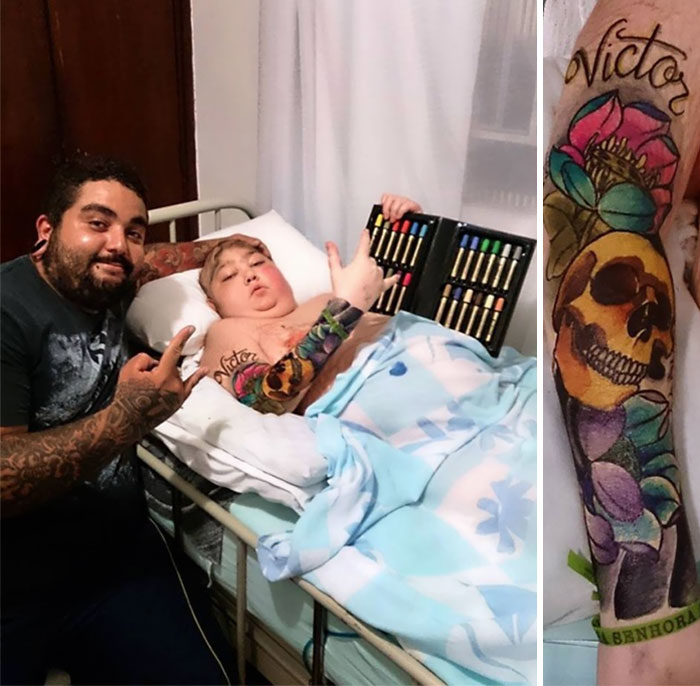 #9 Tattoo Artist Grants 12-Year-Old Boy’s Last Wish With Colourful Markers