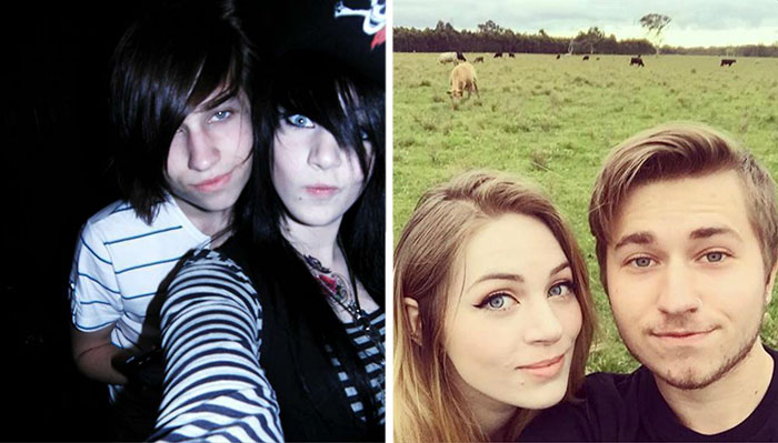 1. Me And My Girlfriend When We First Met Vs. Now. The Regretful Emo Phase