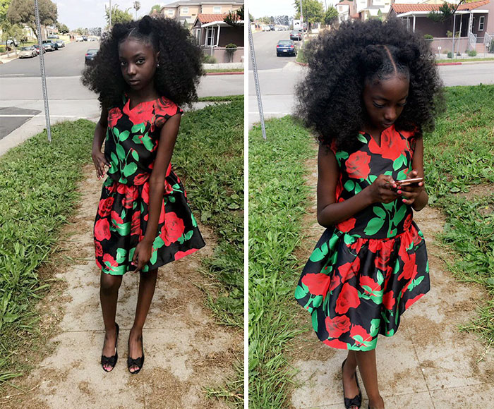 “My sister is only 10, but already royalty #FlexinInHerComplexion”