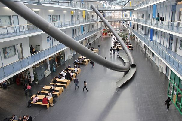 #1 Technical University Munich Put Slides In Their Building. I'm Pretty Jealous