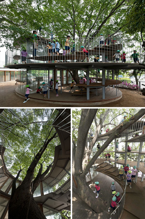 #5 This Japanese Kindergarten Is Built Around A Tree